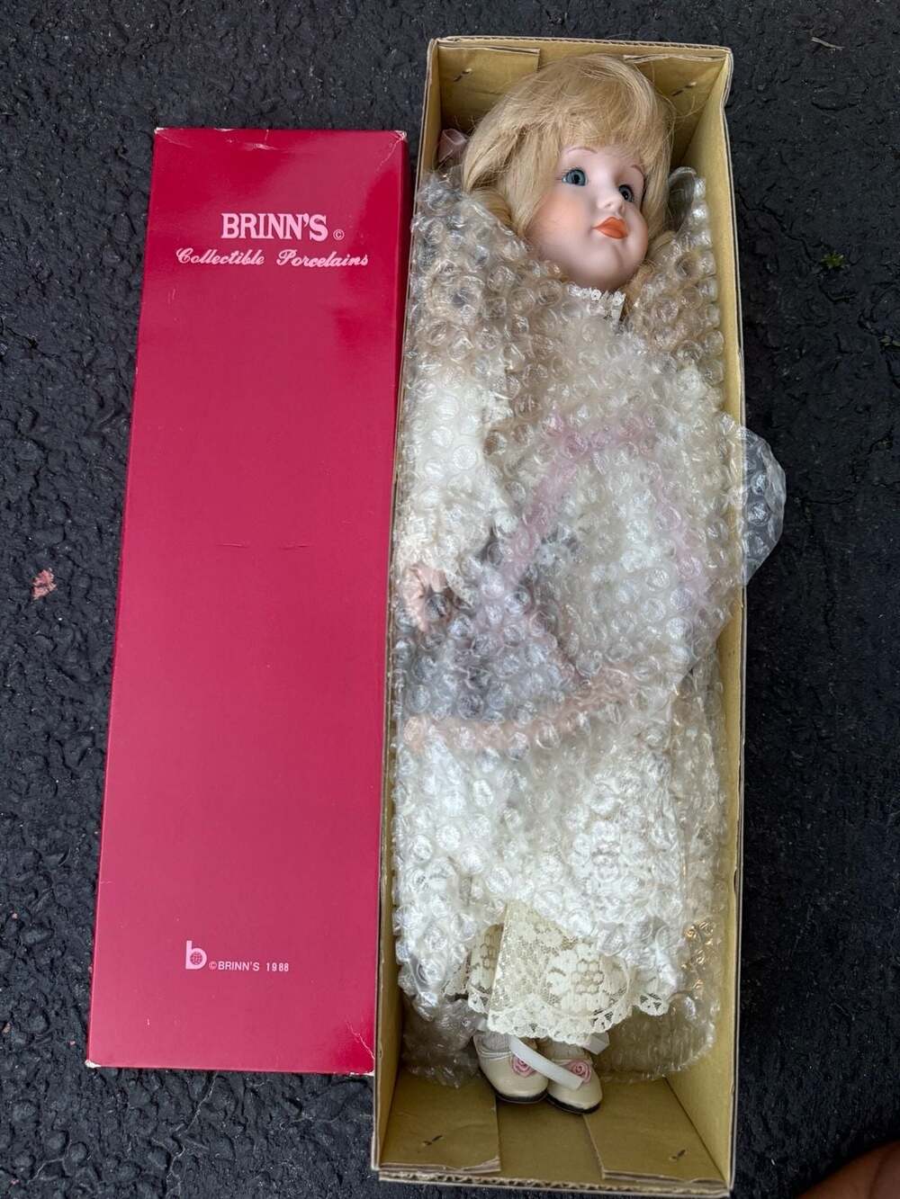 Brinn's Collectible Porcelain Doll 1988 with Box and Certificate of Authenticity
